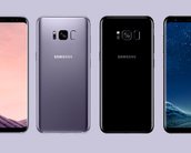 Imagem mostra Samsung Galaxy S8 nas cores 'Orchid Gray' e 'Black Sky'