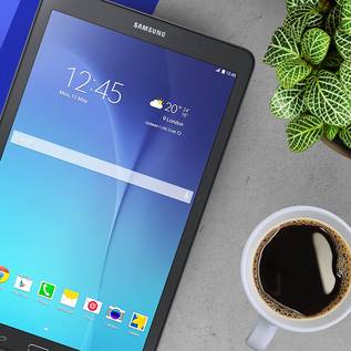 Imagem de Galaxy Tab E 9,6”, um tablet da Samsung com um preço bem competitivo