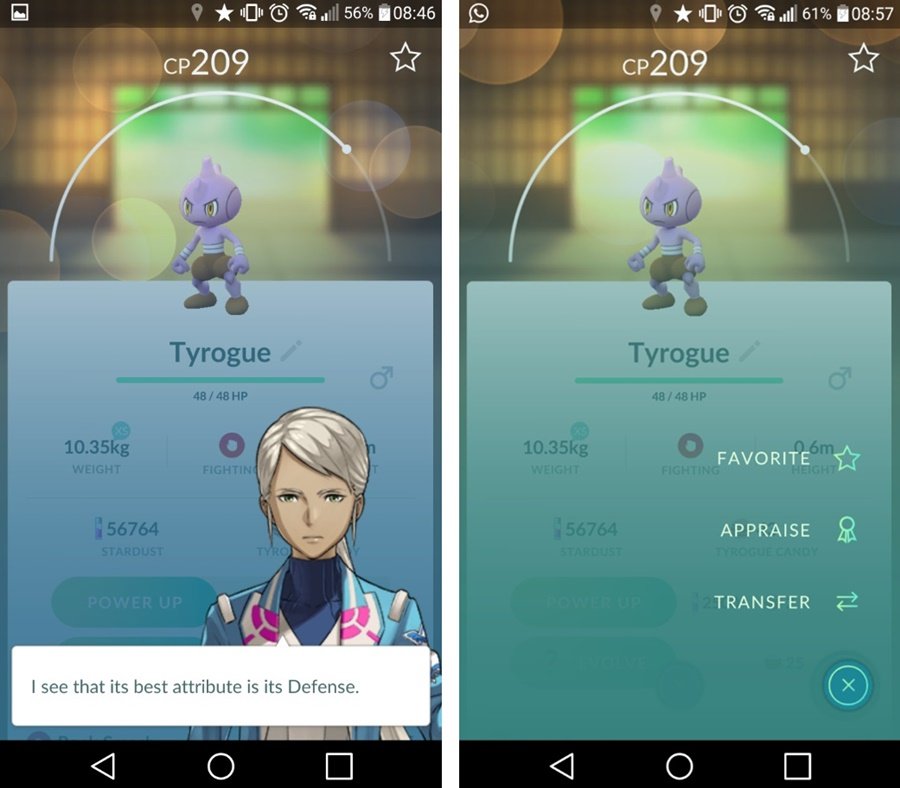 Evoluindo Tyrogue para Hitmonlee Pokémon GO Segunda Geração 