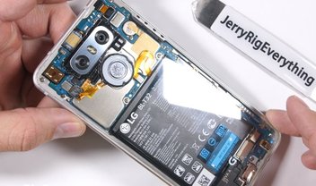 O LG G6 é outro top de linha que fica incrível com a traseira transparente