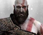 Há uma publicidade monstruosa de God of War sendo montada no local da E3