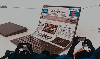 Lenovo divulga conceito de notebook com tela dobrável