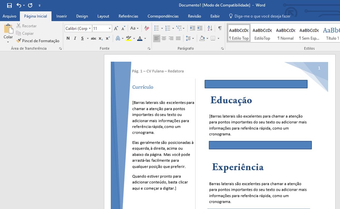 Como fazer um currículo no Microsoft Word – Tecnoblog