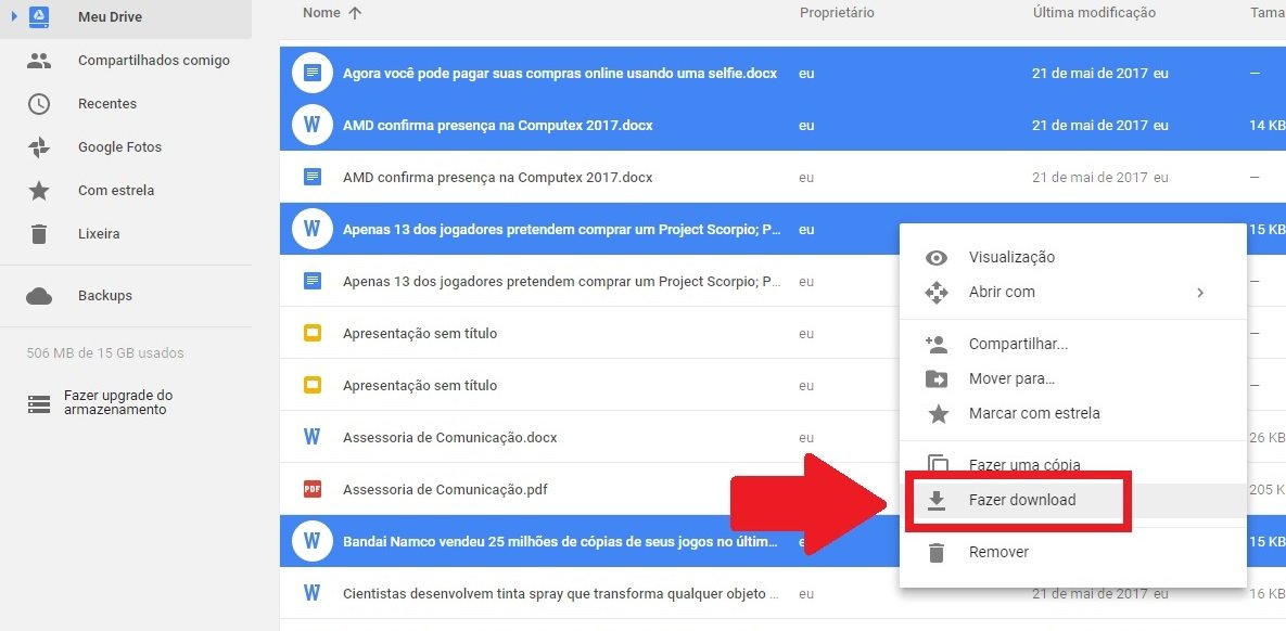 Como baixar arquivos direto para o Google Drive no Chrome