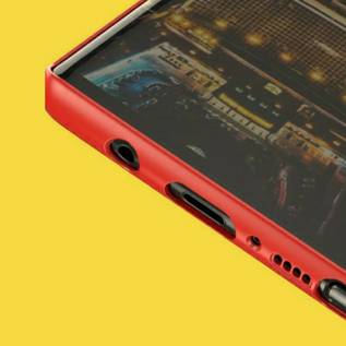 Imagem de Capinha do Galaxy Note 8 mostra entradas USB Type-C e de fone de ouvido