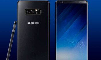 Vaza nova imagem do Samsung Galaxy Note 8 com design retangular 