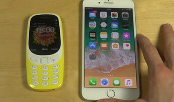 Davi x Golias? Vídeos comparam Nokia 3310 com iPhone 7 e Galaxy S8