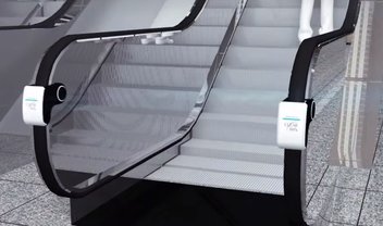 Escadas rolantes do futuro terão corrimãos higienizados automaticamente