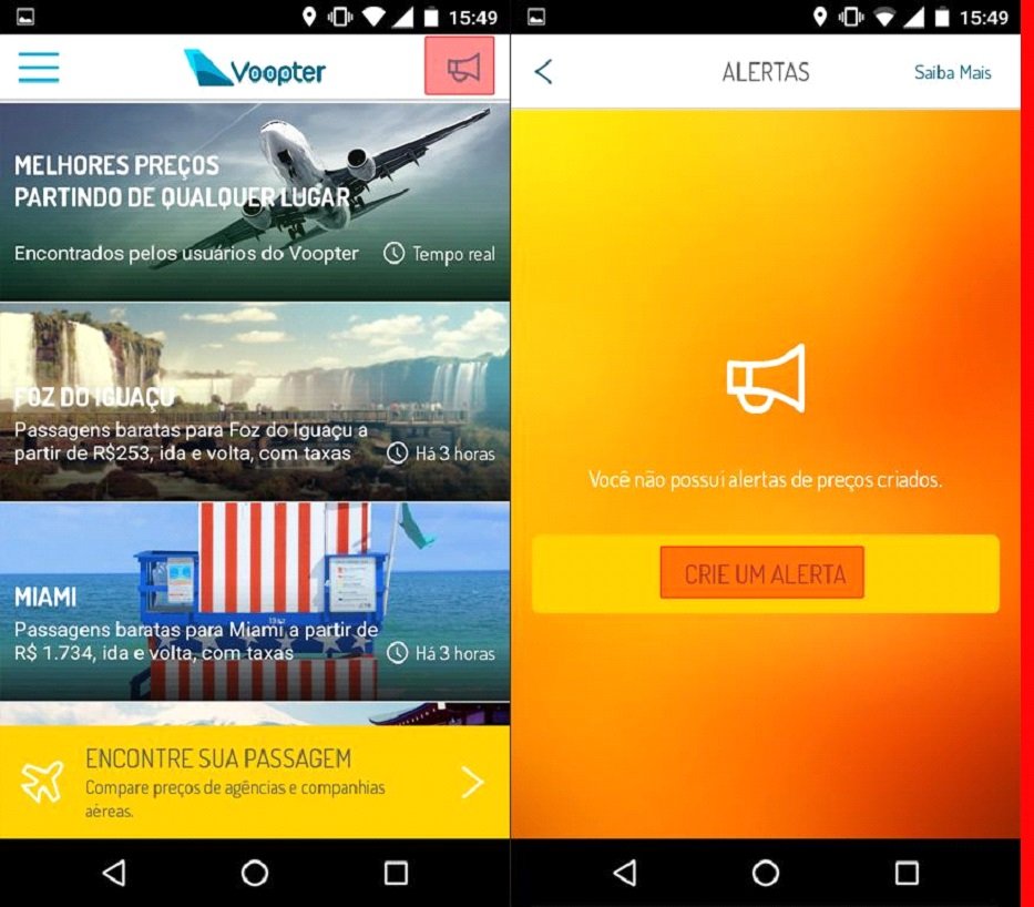 App de viagem Voopter alerta sobre passagens de avião com preços baixos