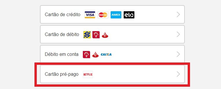 Netflix Cartão Presente - Pré-Pago para Assinatura