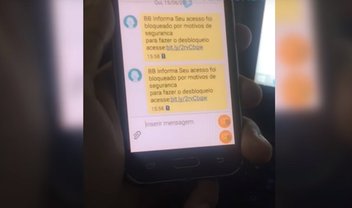 Vídeo mostra criminoso enviando SMS falso para clientes do Banco do Brasil