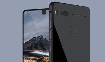 Screenshot do Essential Phone mostra uma barra de notificação bizarra