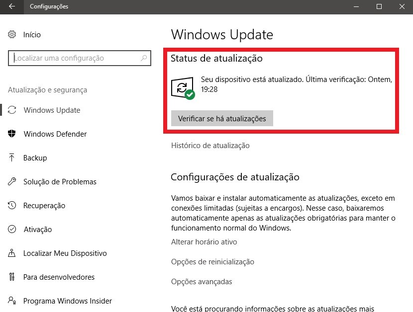 Windows Update não atualiza: veja causas e como resolver no Windows 10