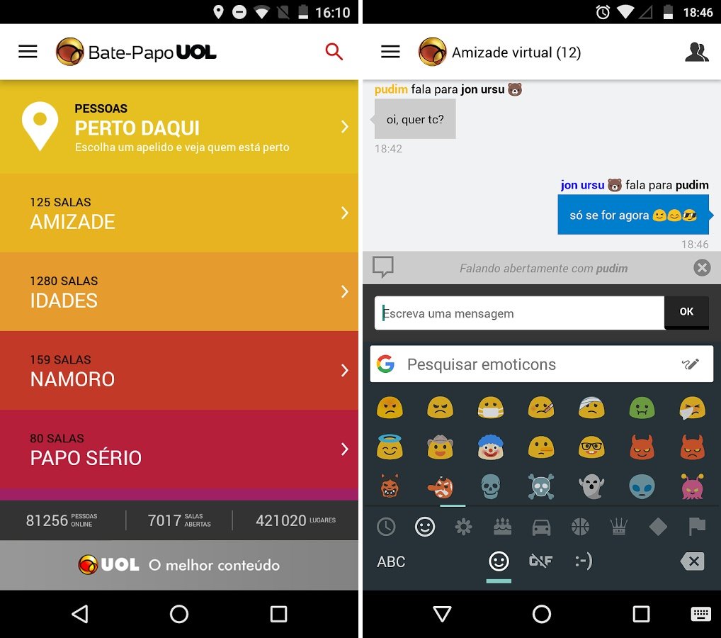 Bate-Papo UOL > FOTOS > Bate-papo UOL tem versão de aplicativo
