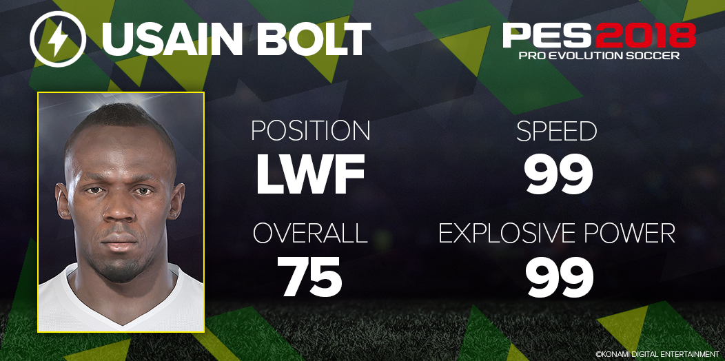 Usain Bolt atributos PES 18
