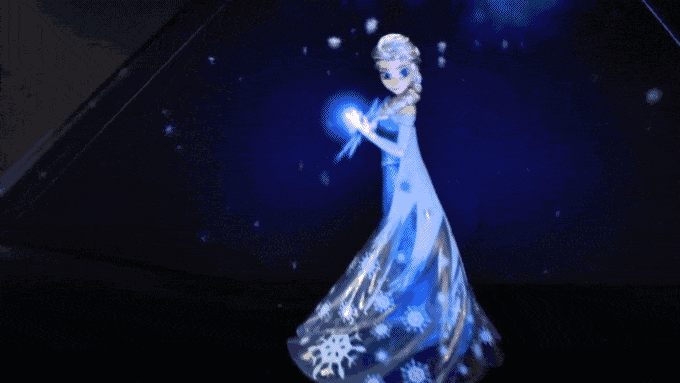Elsa Frozen holograma