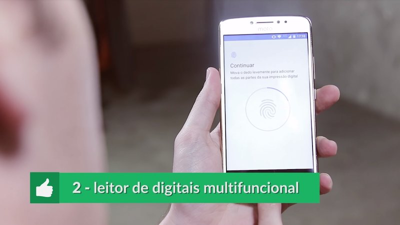 Leitor de digital Moto E4 Plus