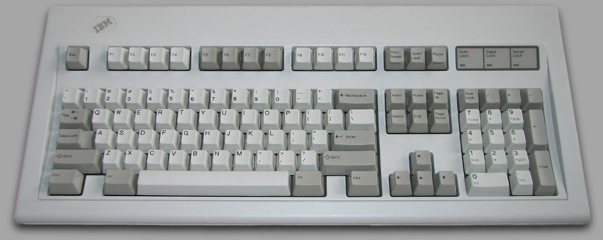 Um teclado de computador