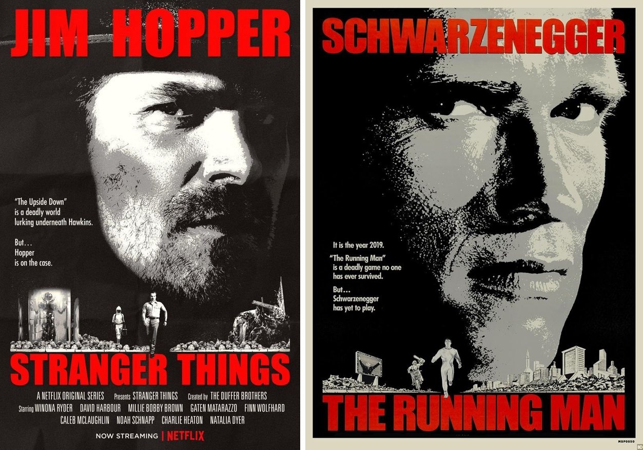 Stranger Things recria cartazes icônicos de filmes de terror do anos 1970 e  1980
