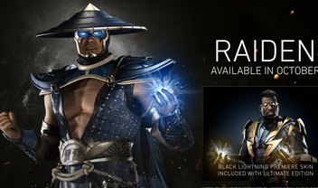 Injustice 2: Raiden tem gameplay revelado e terá skin de Raio Negro, da DC