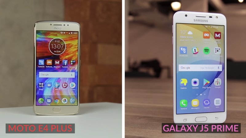 Galaxy J5 Prime e Moto E4 Plus