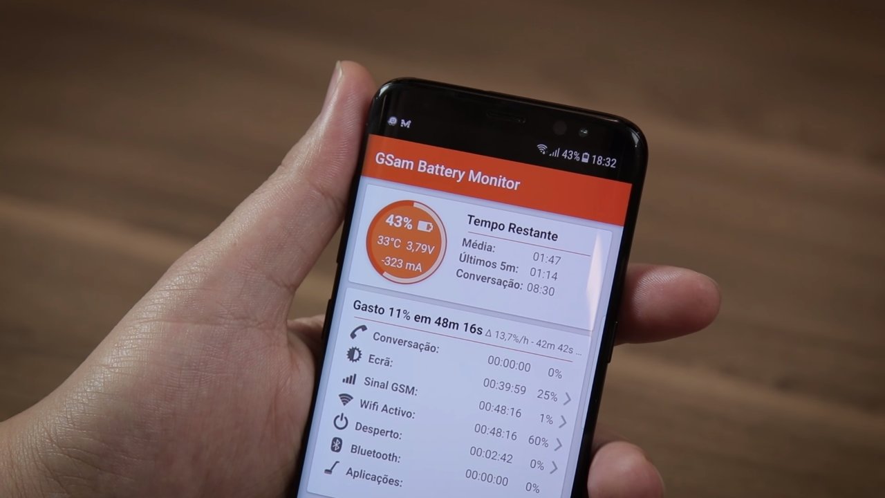 Bateria do Galaxy S8 no GSam