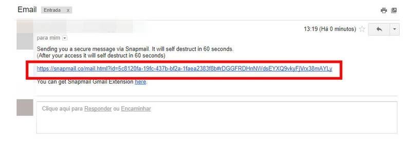 Uma captura de tela do Gmail