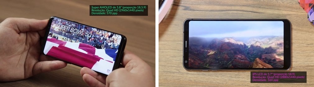 Galaxy S8 e LG G6
