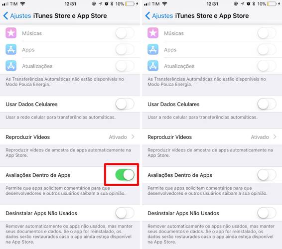 Uma captura de tela do iPhone