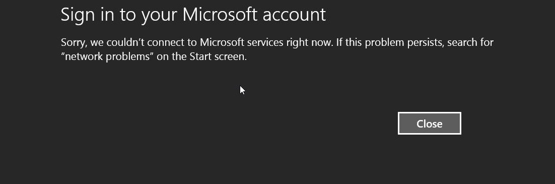 Erro no Windows 8.1