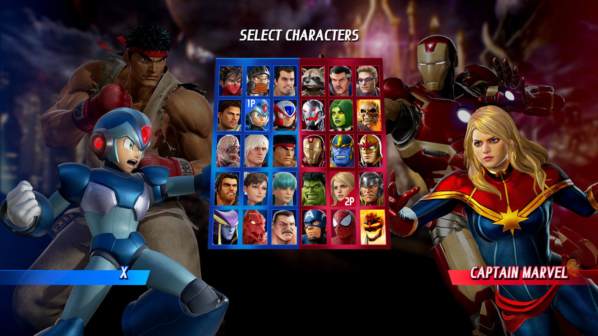 Seleção de personagens Marvel