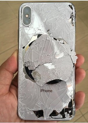 iPhone X quebrado