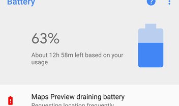 Android Oreo mostrará que app está drenando a bateria do seu celular