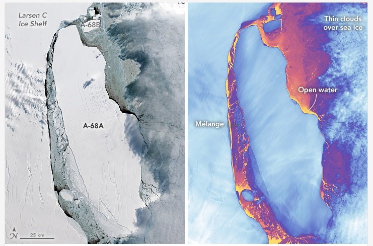 Iceberg antártida a-68