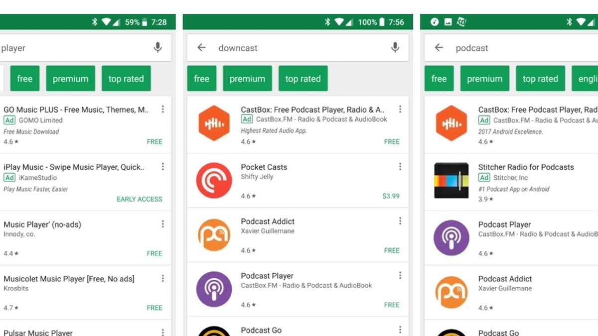 Atualização da Google Play Store oferece sugestões de pesquisas