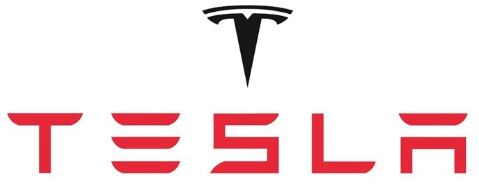 A logo da Tesla.