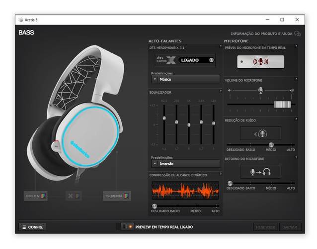 Sistema de 7.1 canais Arctis 5