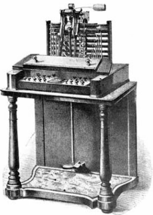 Uma máquina de escrever.
