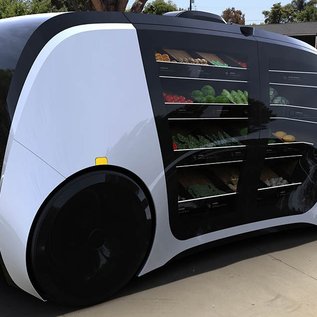 Imagem de Com tecnologia de carros autônomos, startup lança minimercado sobre rodas