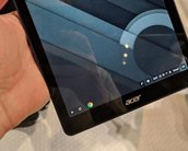 Tablet da Acer rodando Chrome OS é visto em feira na Inglaterra