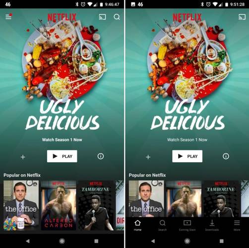 Aplicativo da Netflix.