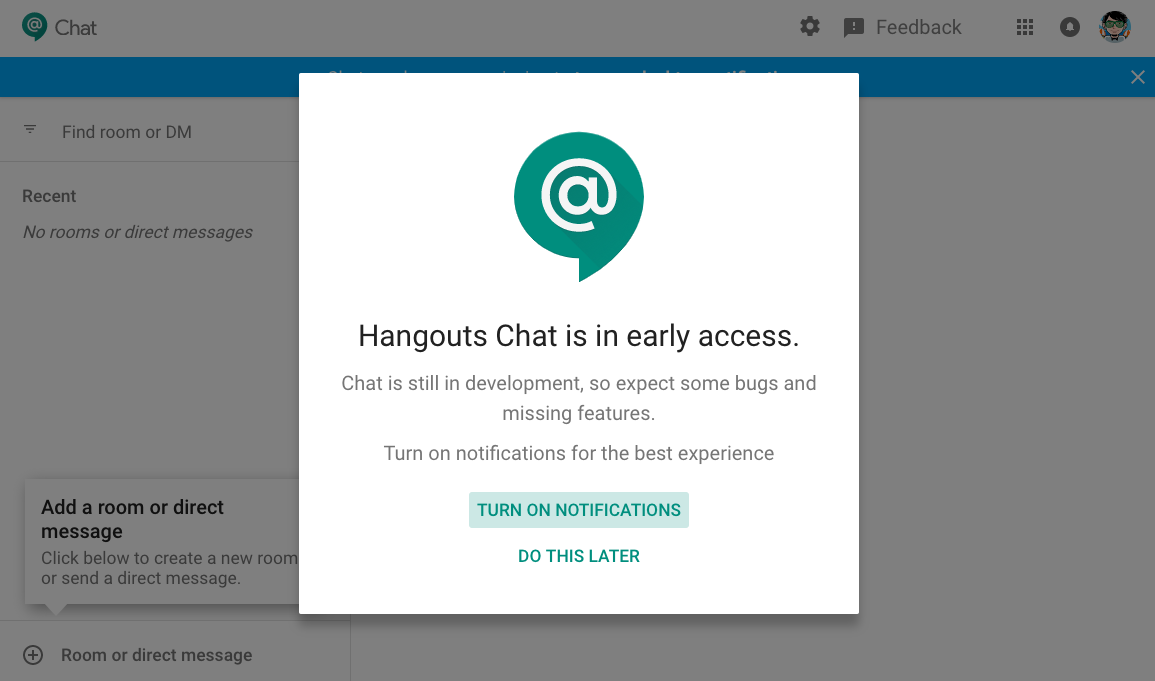 Hangouts chat