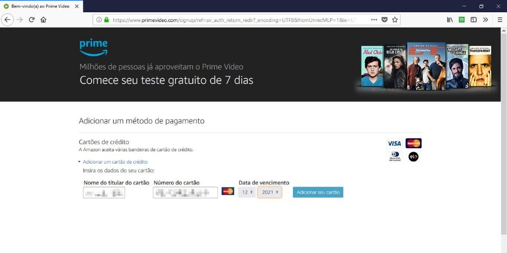 Aprenda a criar uma conta na  Prime Video com 7 dias grátis