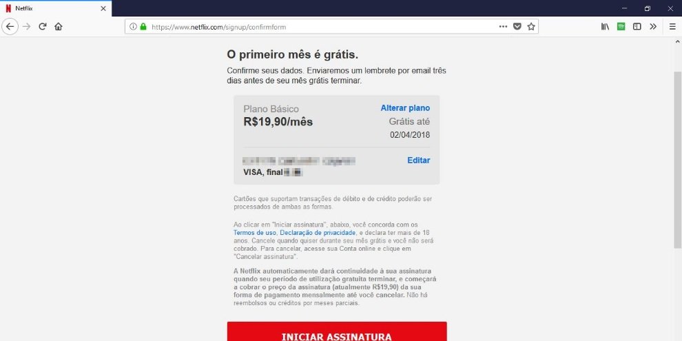 ASSINATURA NETFLIX 1 MÊS 30 DIAS – CONTA