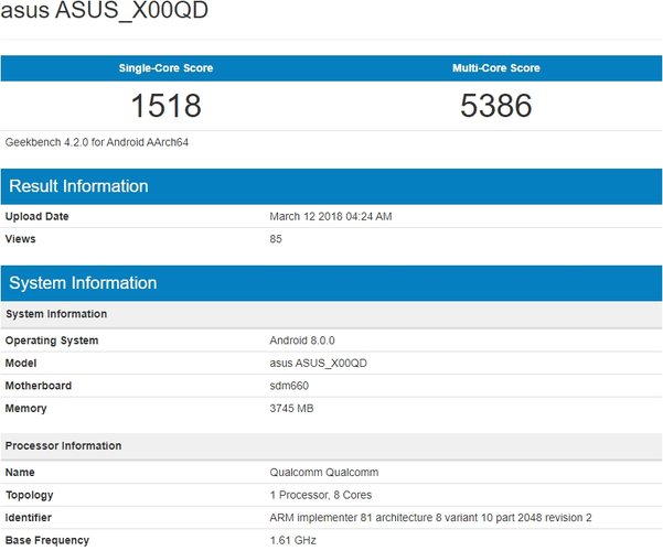 Benchmark ZenFone 5 Max