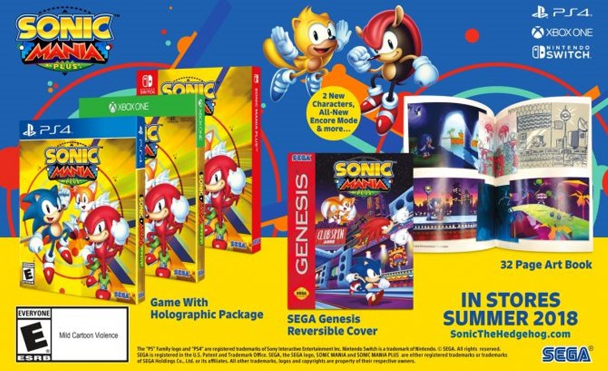 Sonic Mania Plus é anunciado e trará conteúdo inédito no PS4, X1 e Switch