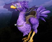 Ande com um Chocobo roxo de brinde do Twitch em Final Fantasy XV