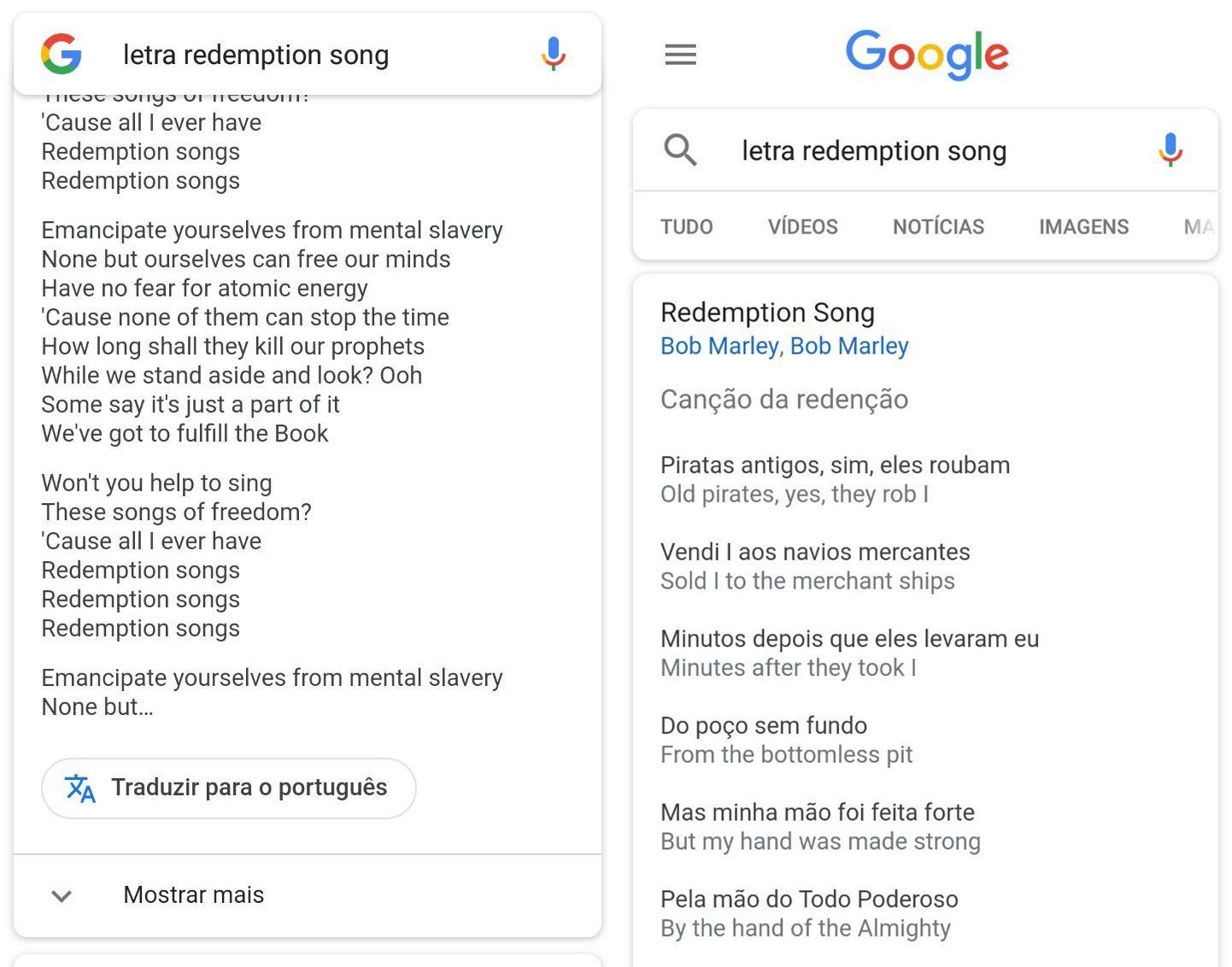 Google passa a mostrar letras de músicas no resultado das pesquisas