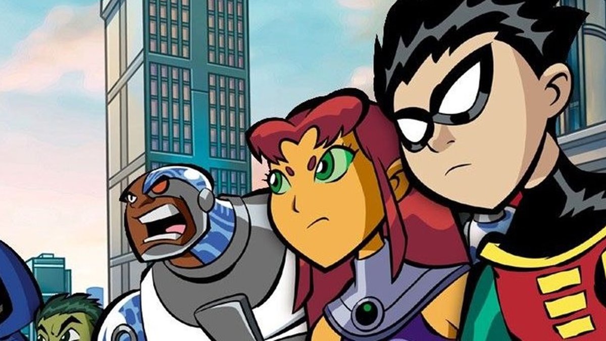 Novos Titãs  Robin, Estelar, Mutano e Ravena aparecem juntos em foto