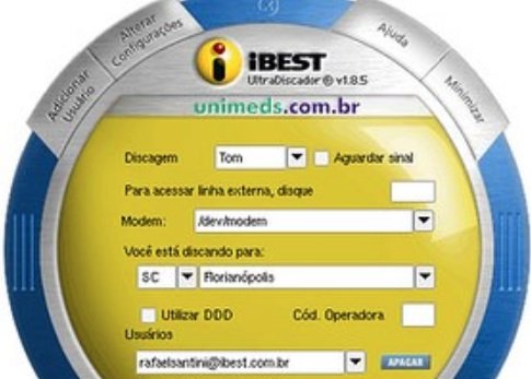 Um discador de internet.